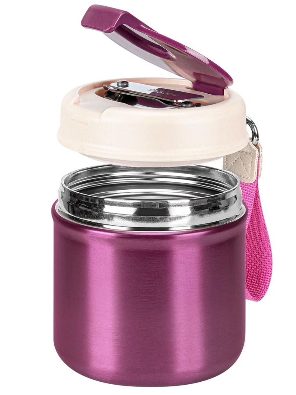 Pebue - 15.8 Oz, Insulated Food Container - Stainless Steel